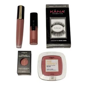 NEW L'Oreal Makeup Lot Of 5 - Infallible Magic Pigments, Lipstick, Blush, Lashes